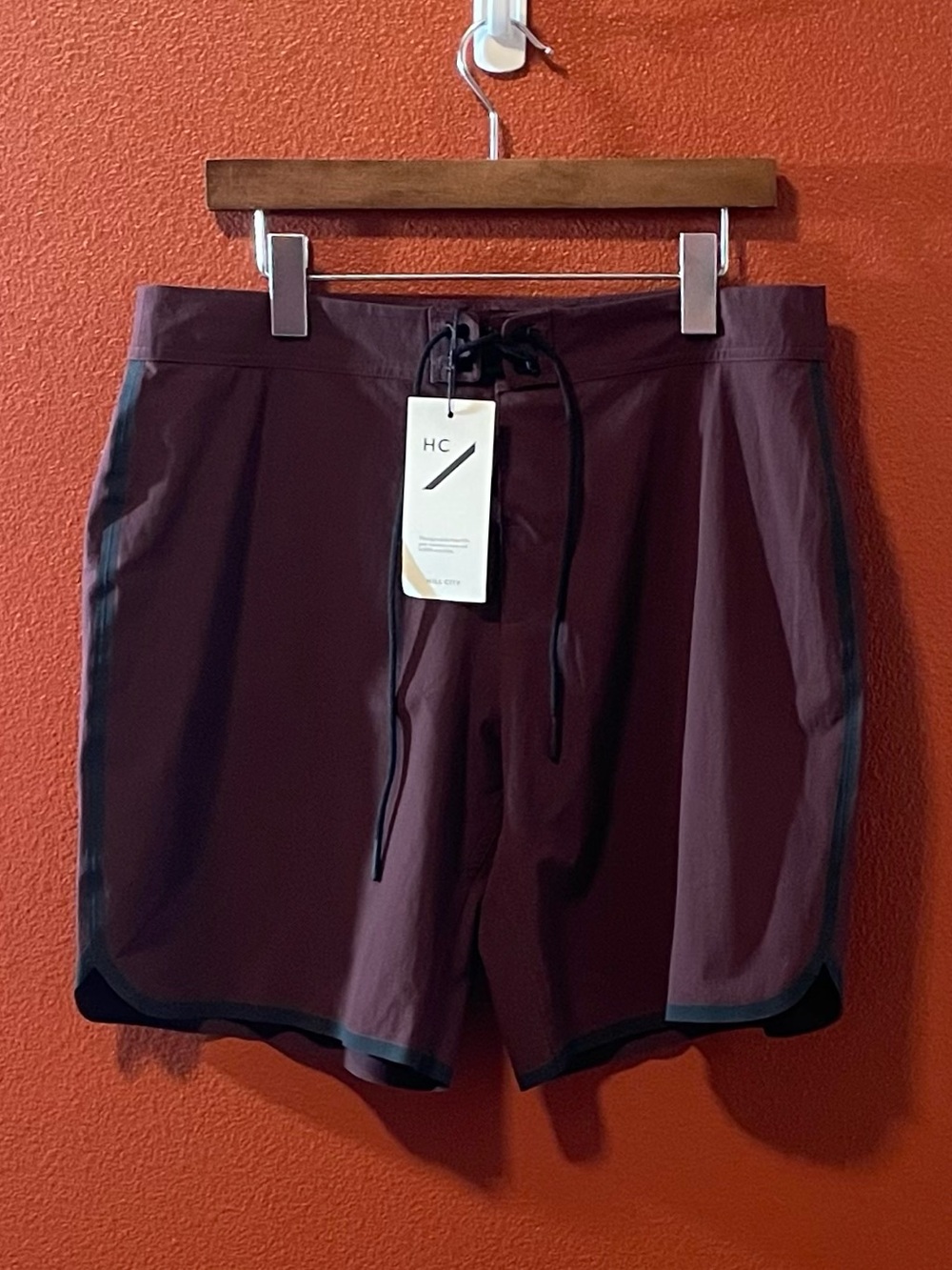 Hill City Men’s NWT Athletic Performance Drawstring Quick Dry Board Shorts